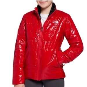 The North Face Women's Shiny Red Quilted Puffer Jacket